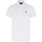 PSYCHO BUNNY LOGO BRANDED POLO B6K001ARPC WHITE