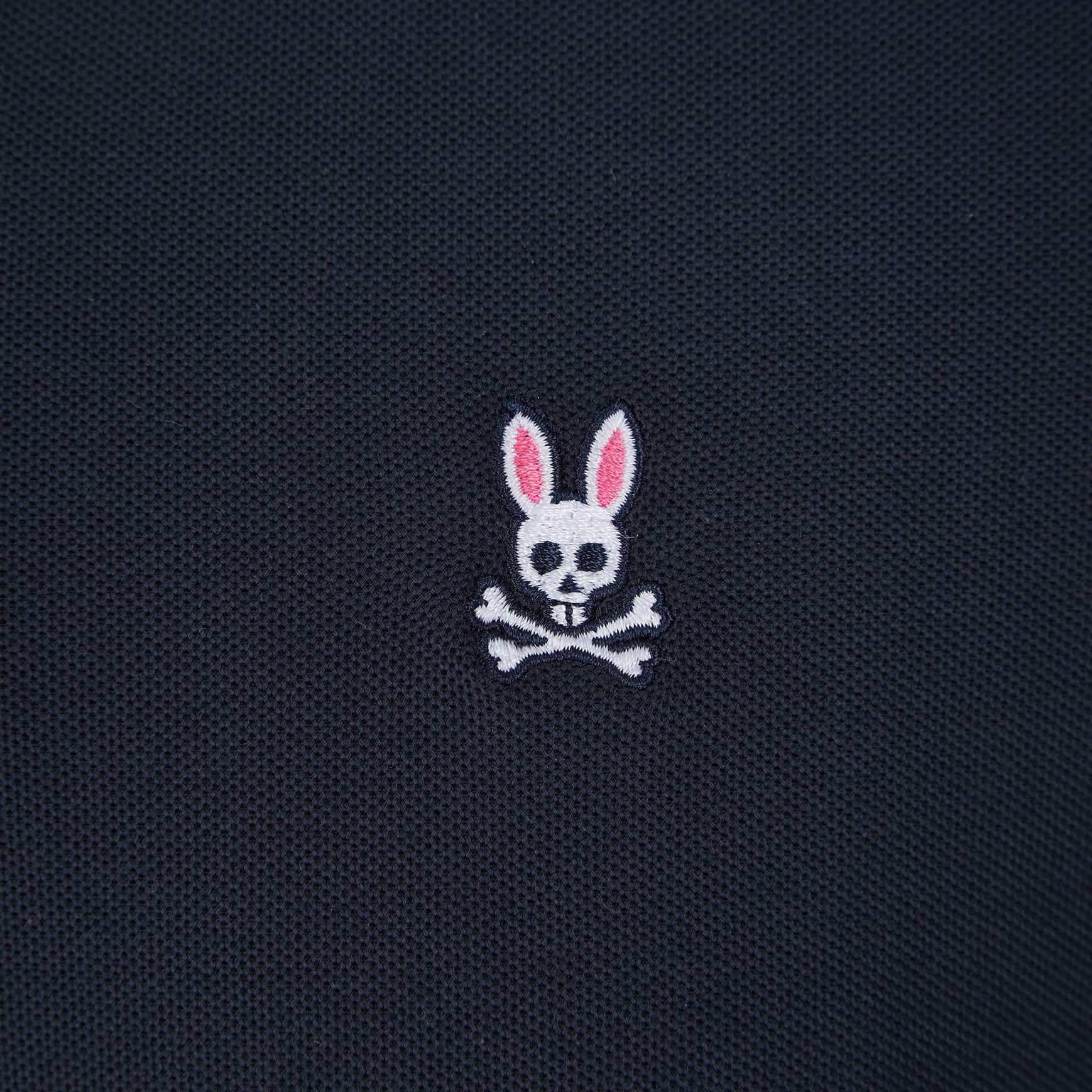 PSYCHO BUNNY LOGO BRANDED POLO B6K001ARPC NAVY