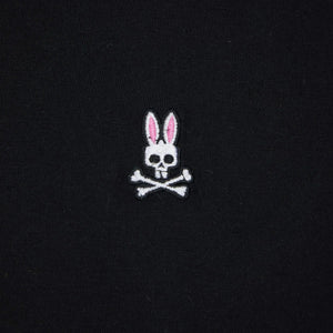 PSYCHO BUNNY LOGO BRANDED T-SHIRT B6U014CRPC BLACK