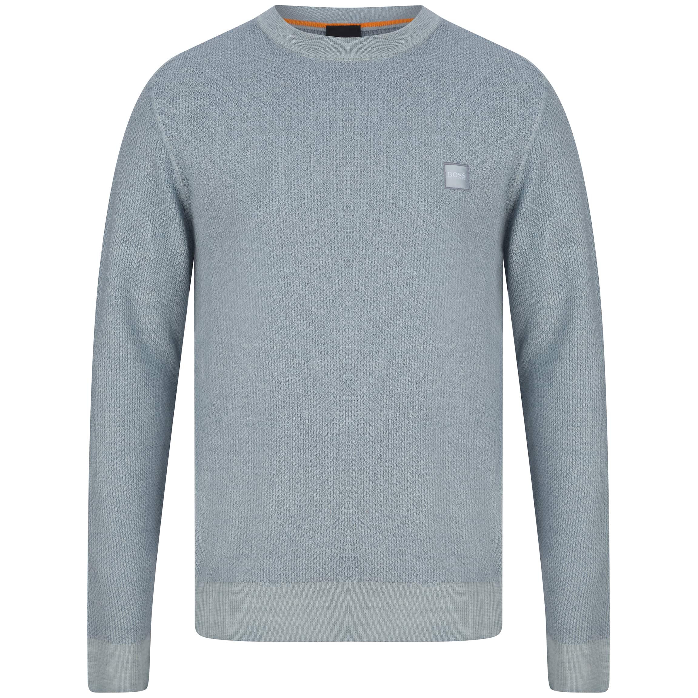 BOSS KUSTORIO LOGO BRANDED JUMPER 50443398 LIGHT PASTEL GREY (053)