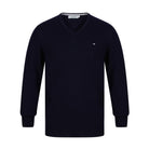 J LINDEBERG L/S LYMANN V NECK JUMPER STMC732987103 NAVY