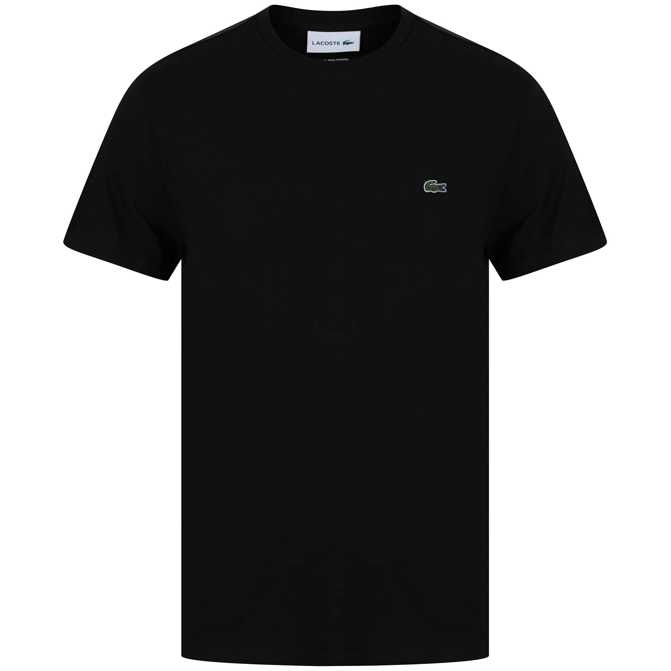 LACOSTE LOGO BRANDED T-SHIRT TH6709-00 BLACK