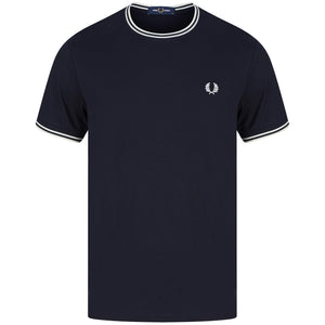 FRED PERRY TWIN TIPPED T-SHIRT M1588 - Navy 795