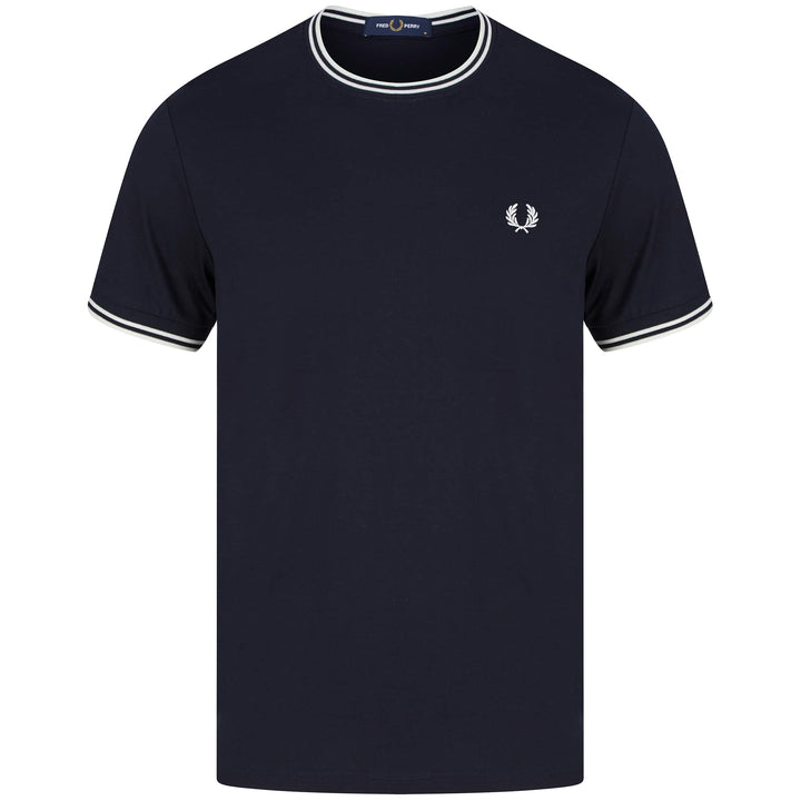 FRED PERRY TWIN TIPPED T-SHIRT M1588 - Navy 795