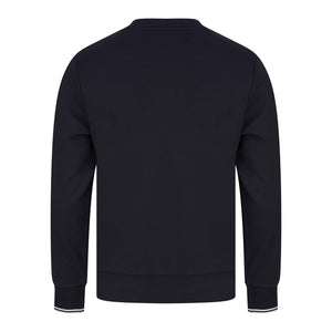 FRED PERRY LOGO BRANDED JUMPER M7535 - Navy (248)