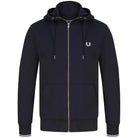 FRED PERRY LOGO BRANDED ZIP HOODY J7536 NAVY