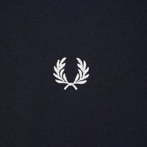 FRED PERRY LOGO BRANDED ZIP HOODY J7536 NAVY