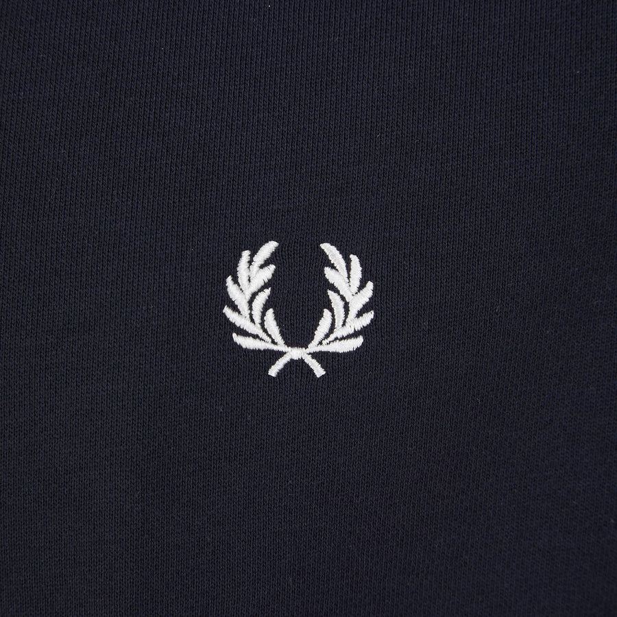 FRED PERRY LOGO BRANDED ZIP HOODY J7536 NAVY