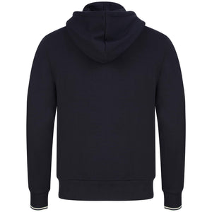 FRED PERRY LOGO BRANDED ZIP HOODY J7536 NAVY