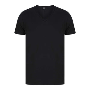 REPLAY RAW CUT V-NECK COTTON T-SHIRT M3591.000.2660 - Black (098)
