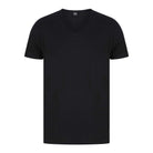 REPLAY RAW CUT V-NECK COTTON T-SHIRT M3591.000.2660 - Black (098)