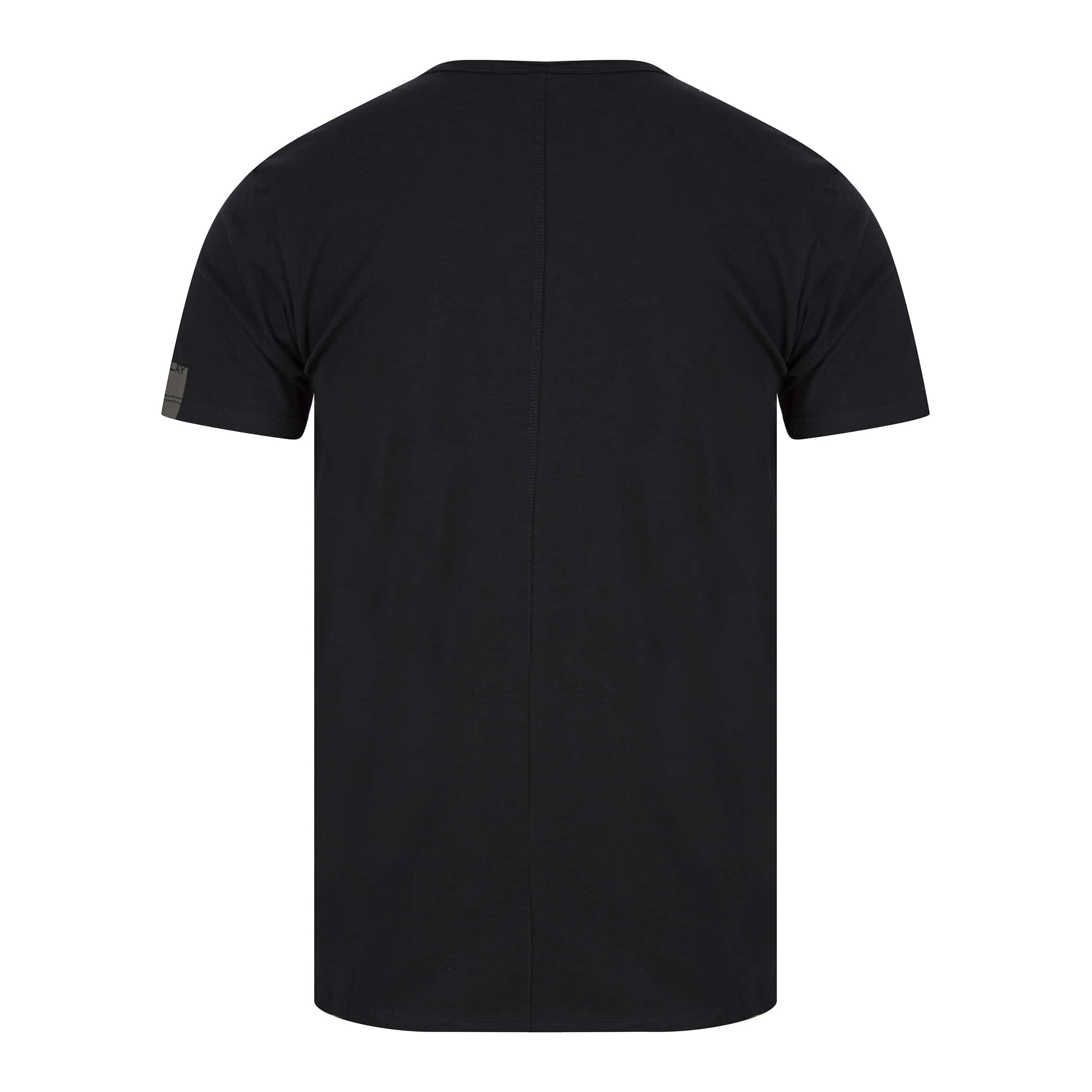 REPLAY RAW CUT V-NECK COTTON T-SHIRT M3591.000.2660 - Black (098)