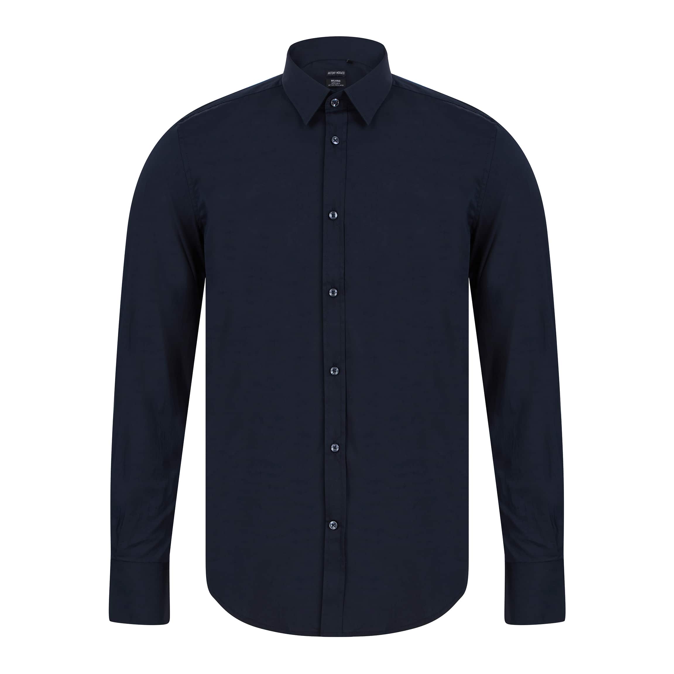 ANTONY MORATO SUPER SLIM FITTED SHIRT MMSL00627-FA450010 - BLUE INK (7073)