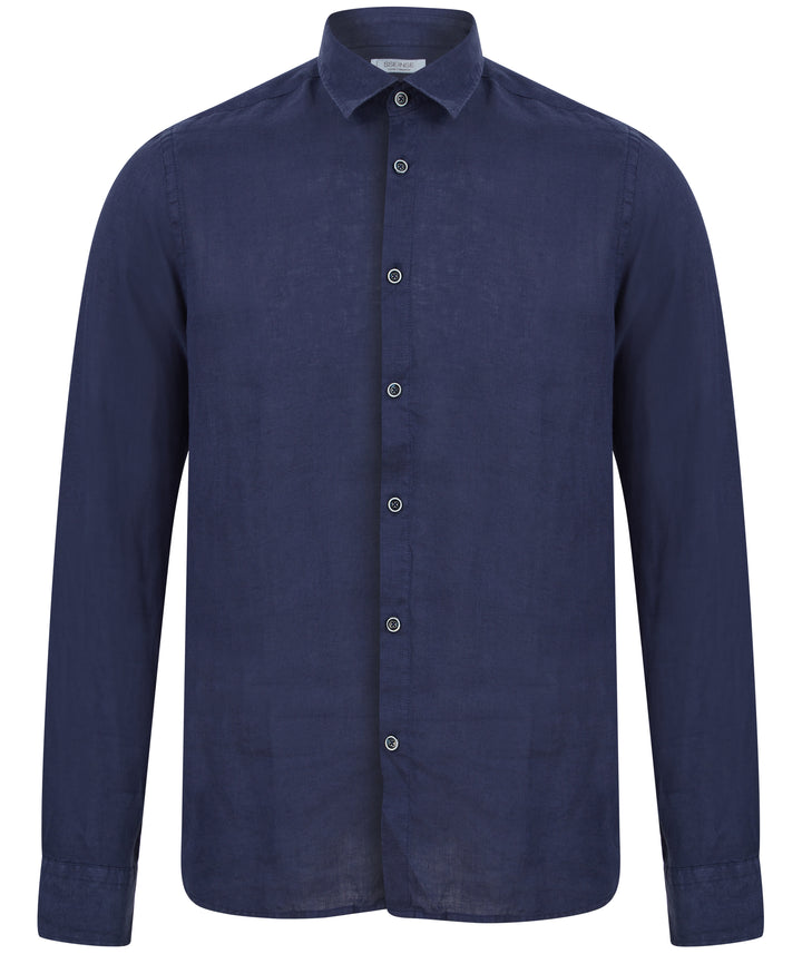 SSEINSE CAMICIA LONG SLEEVE LINEN SHIRT CE642SS - Navy (BY)