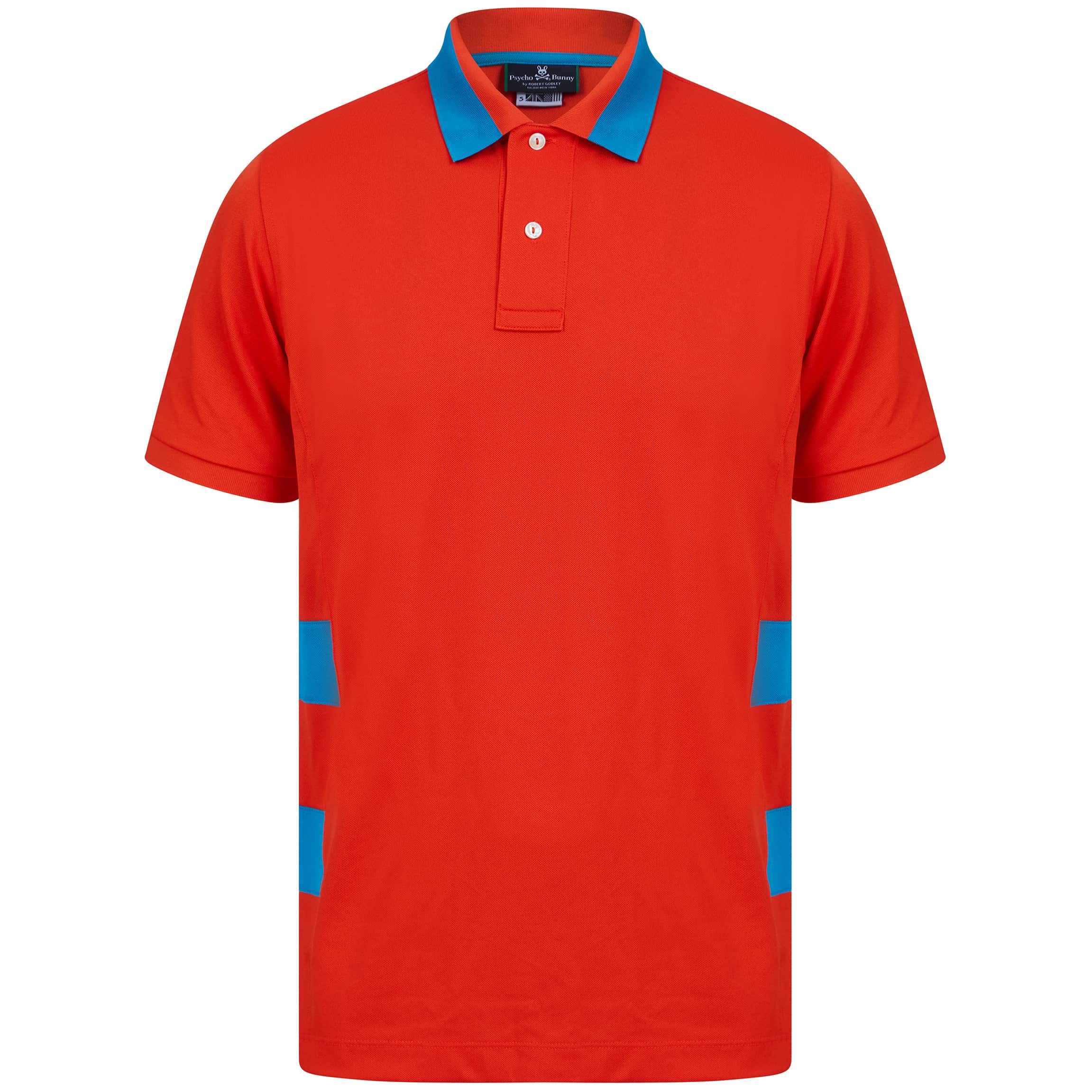 PSYCHO BUNNY HACKNEY SPORT POLO SHIRT B6K216N1PB - Fiesta Orange (826)