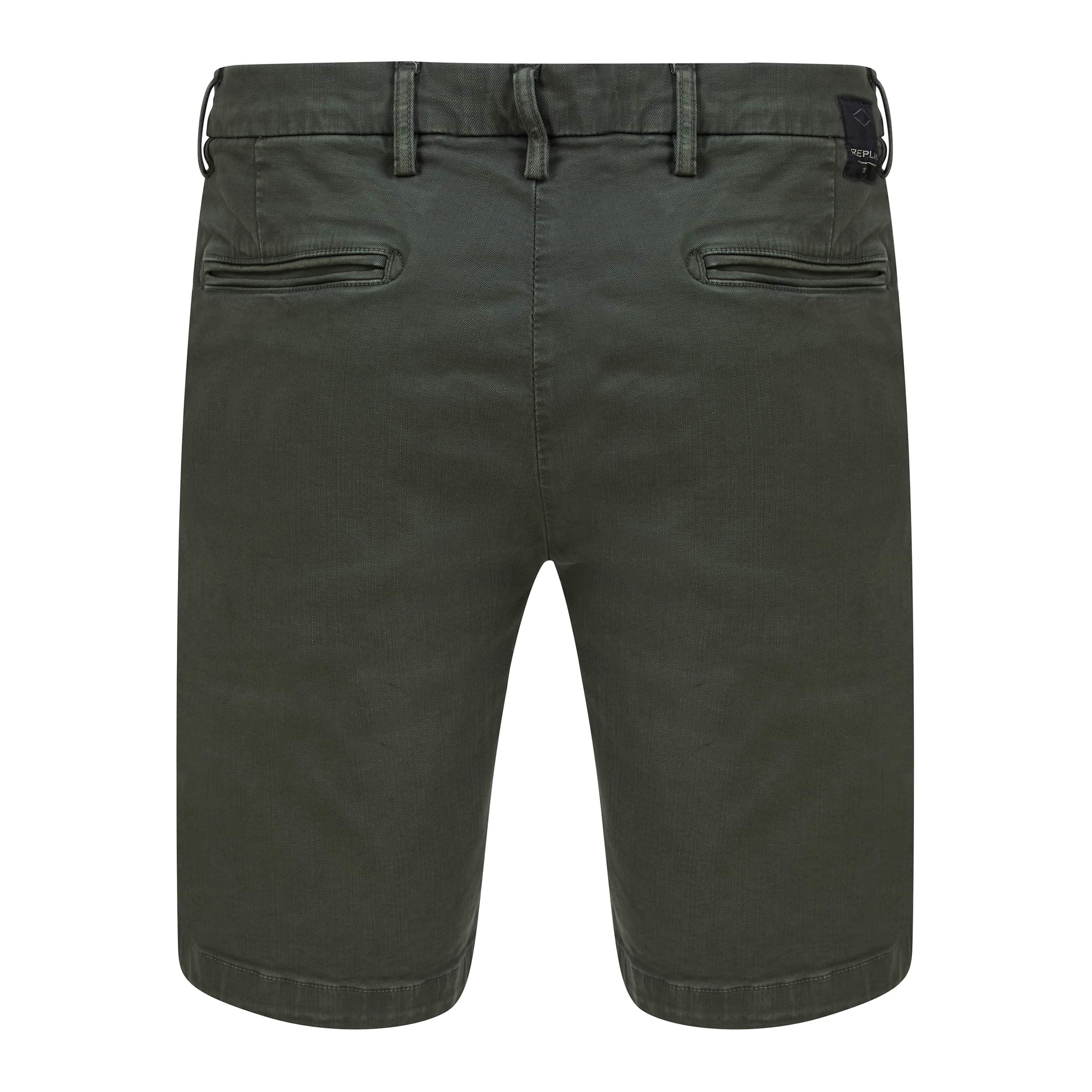 REPLAY HYPERFLEX X.L.I.T.E. BENNI CHINO SHORTS M9782A.000.8366197 - Military Green (030)