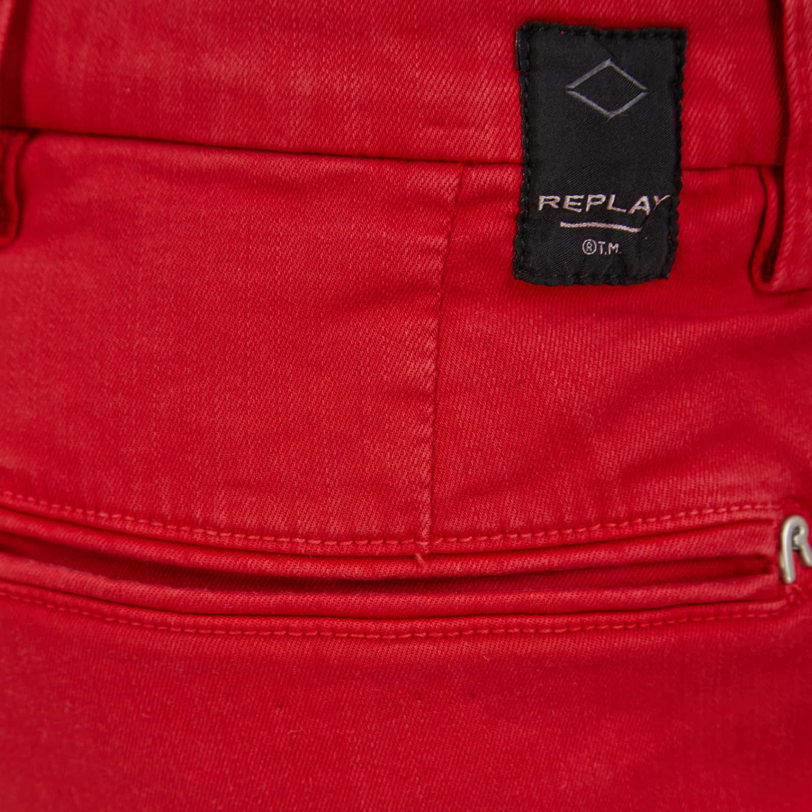 REPLAY HYPERFLEX X.L.I.T.E. BENNI CHINO SHORTS M9782A.000.8366197 - Vintage Red (410)