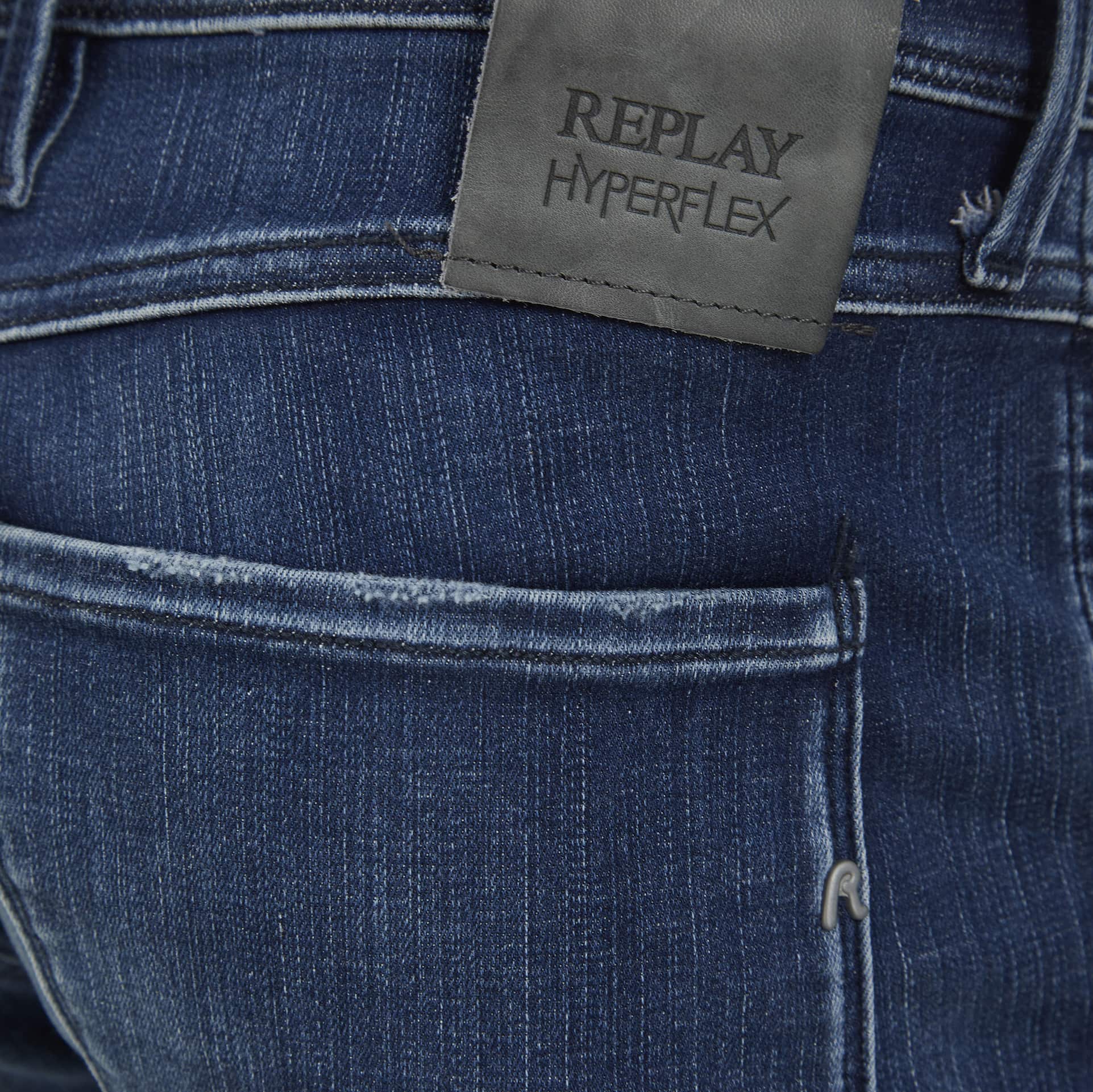 REPLAY HYPERFLEX RE-USED WHITE SHADES ANBASS JEANS