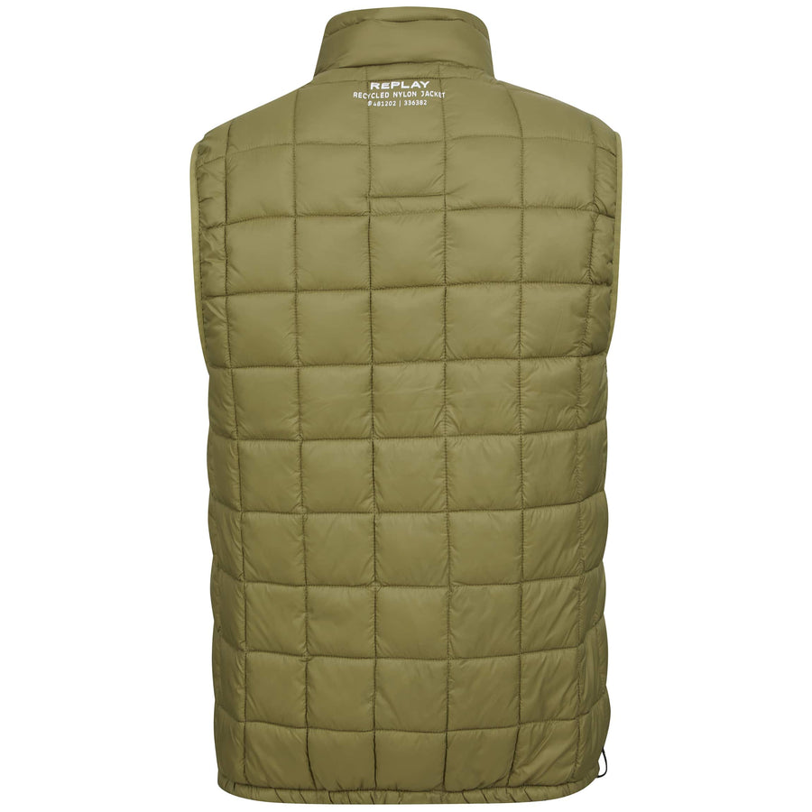 REPLAY QUILTED RECYCLED NYLON GILET