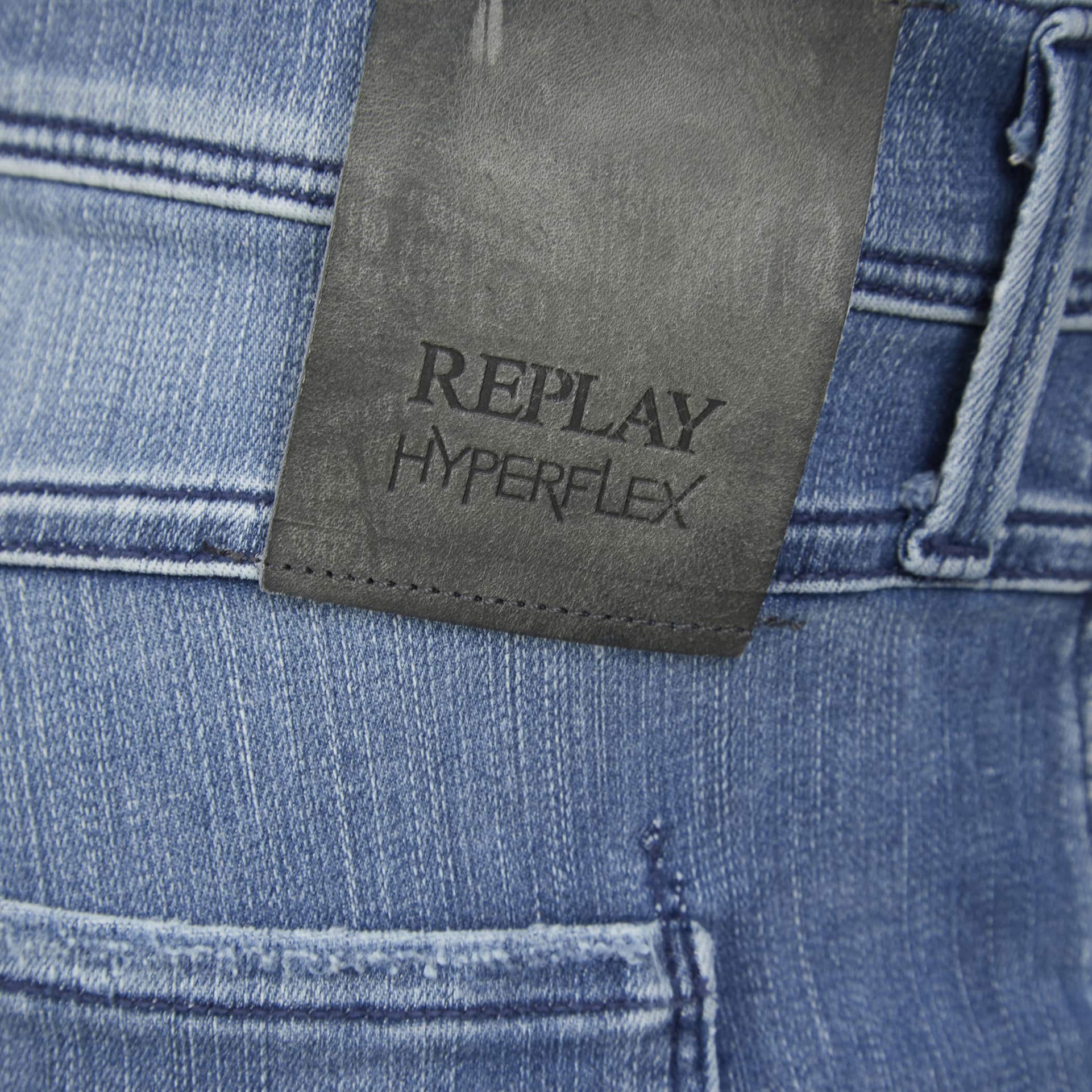 REPLAY HYPERFLEX RE-USED WHITE SHADES ANBASS JEANS