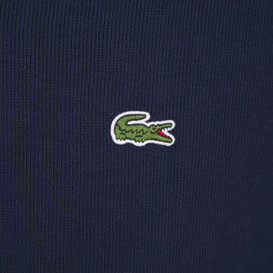 LACOSTE ZIPPERED STAND-UP COLLAR COTTON SWEATSHIRT