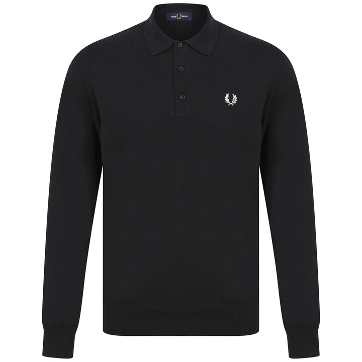 FRED PERRY LONG SLEEVE KNIT POLO JUMPER