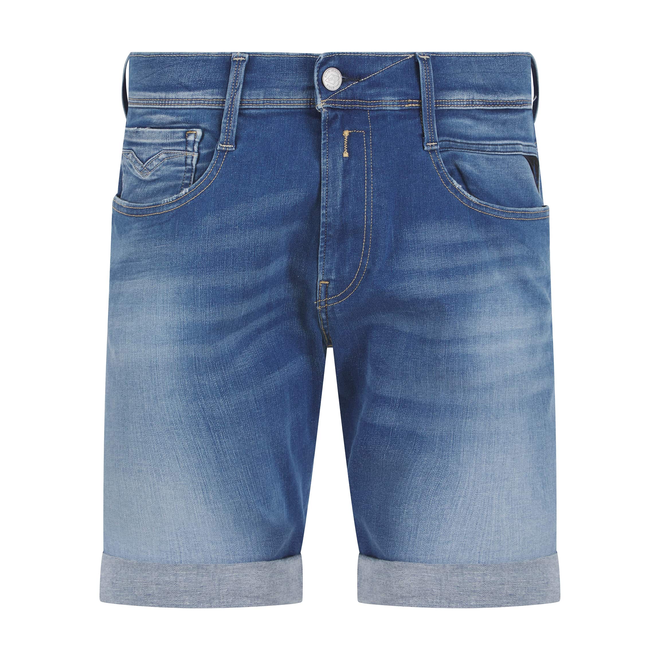 REPLAY NEW ANBASS HYPERFLEX X-L.I.T.E SLIM FIT DENIM SHORTS