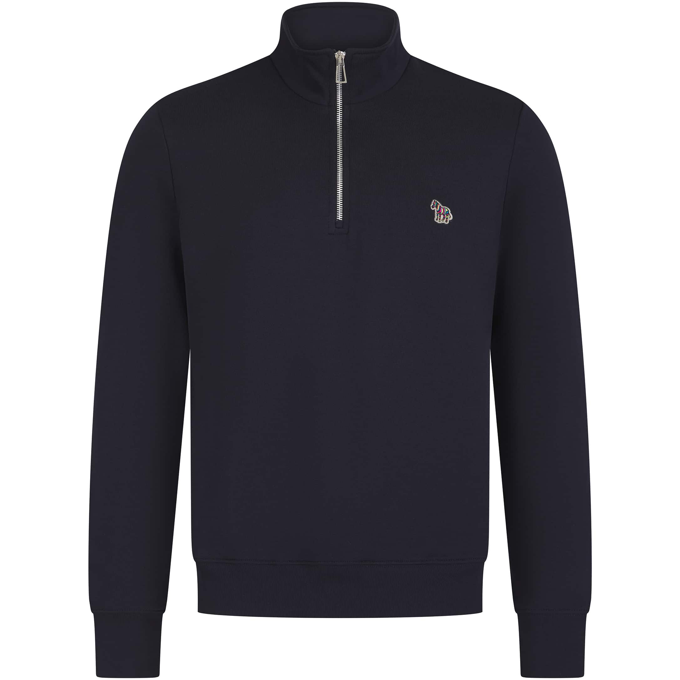 PAUL SMITH ZEBRA ZIP-NECK SWEATSHIRT