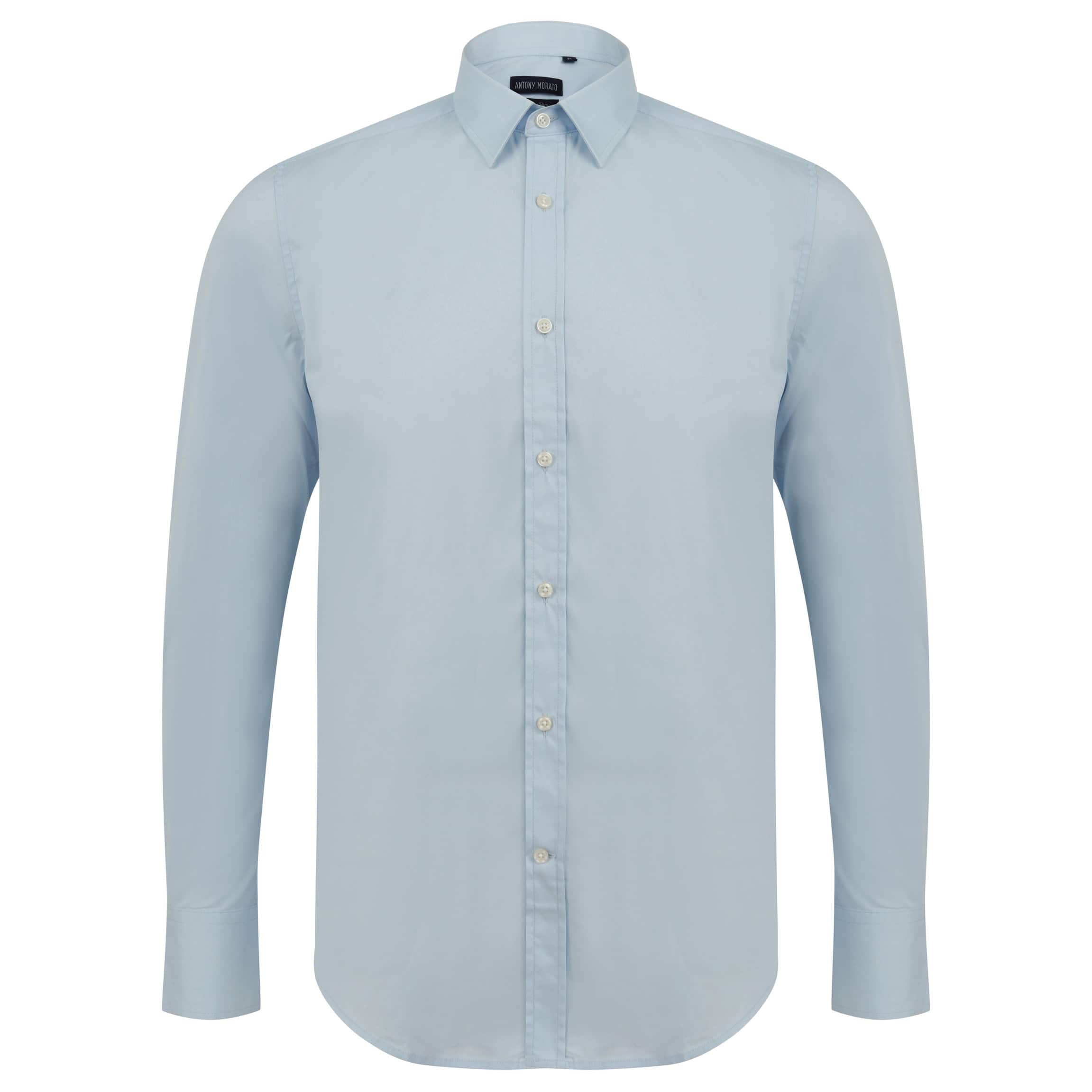 ANTONY MORATO L/S SUPER SLIM FITTED SHIRT MMSL00375/FA450001 SKY BLUE (7027)