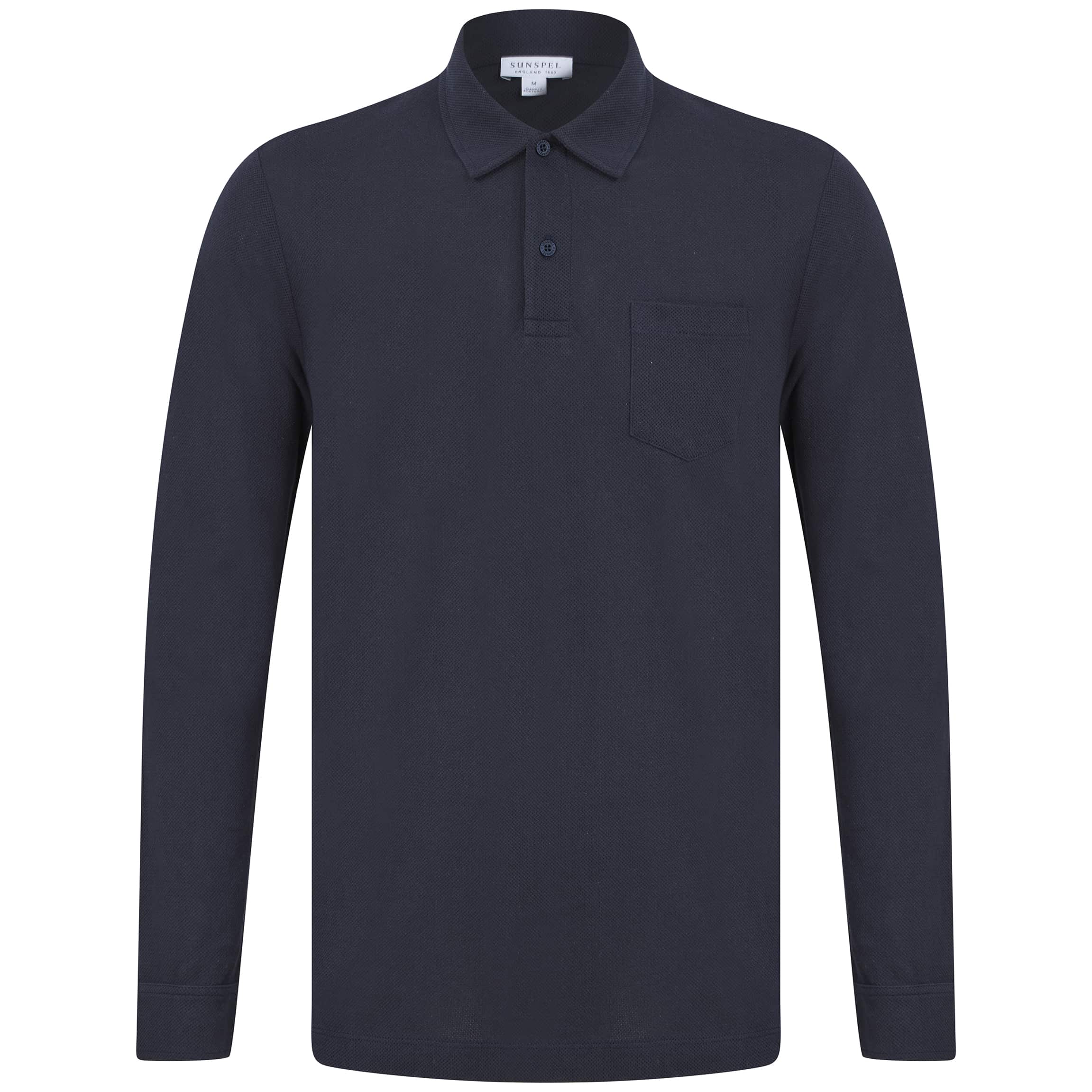 SUNSPEL RIVIERA LONG SLEEVE POLO SHIRT MPOL1031 - Navy (BUAA)