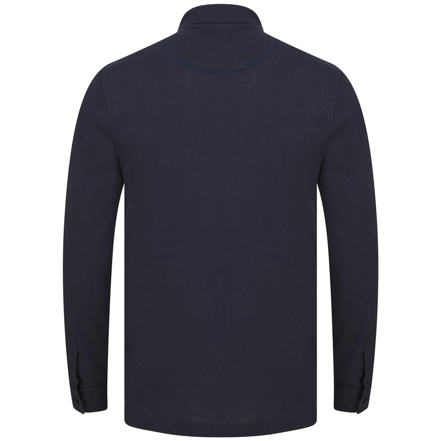 SUNSPEL RIVIERA LONG SLEEVE POLO SHIRT MPOL1031 - Navy (BUAA)