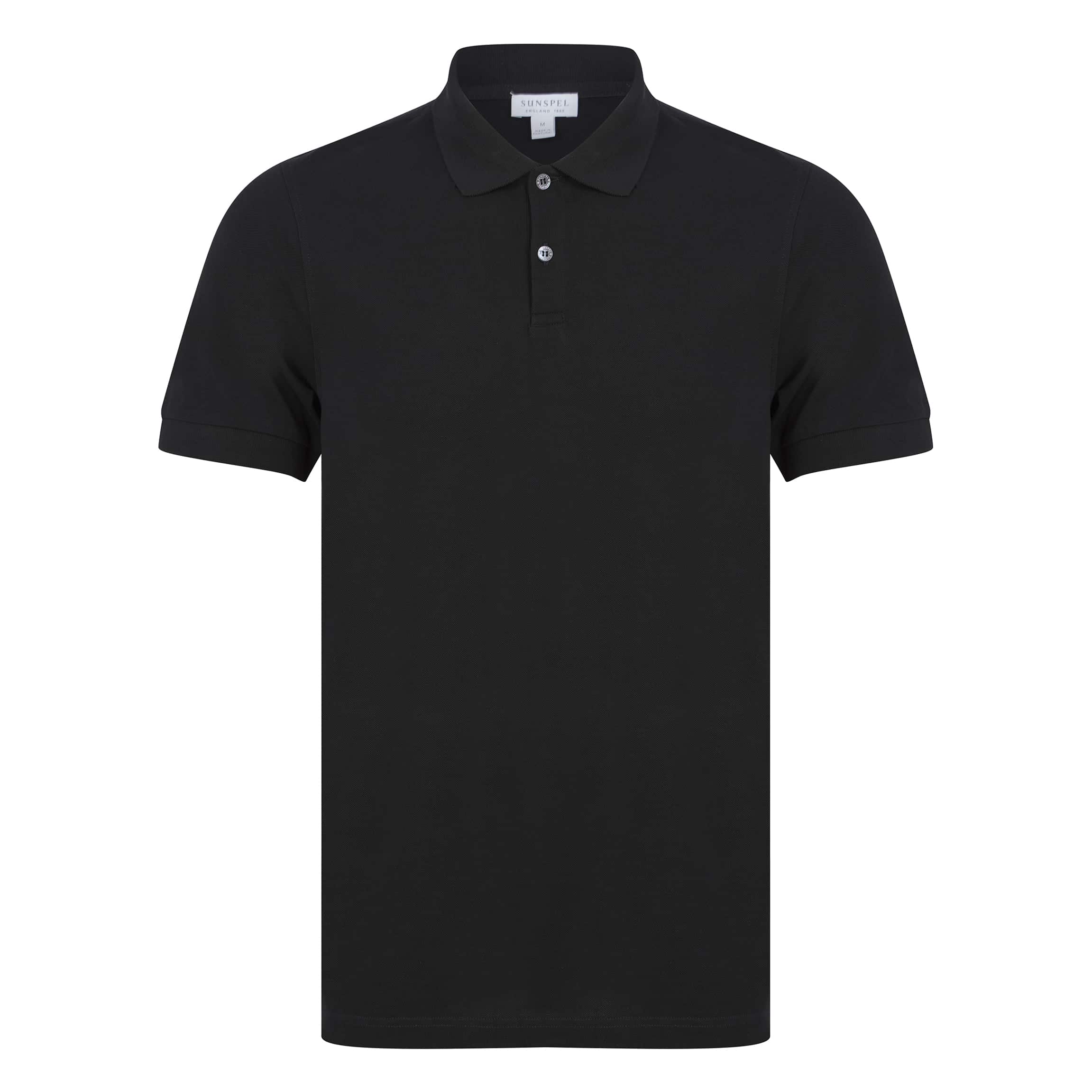 SUNSPEL SHORT SLEEVE PIQUE POLO SHIRT MPOL1028 - Black (BKAA)